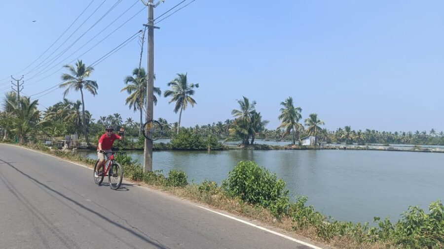 Fort Kochi Beach and Backwater eBike/Cycling Tour (Half Day) - Through shrimp farms and sandbank roads: the ride segment to take seriously