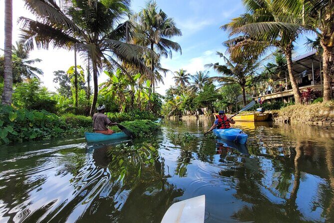 Kerala Backwater Village Kayaking Tour: Alleppey - Kainakary: lake routes, churches and schools, and the optional swim